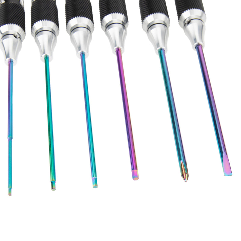 MEUS RACING RC Hex Screwdriver Phillips Screwdriver Slotted Screwdriver Tool Set for 1/6 1/8 1/10 SCX6 SCX10 TRX4 RC Crawler Car (Type D) Type D