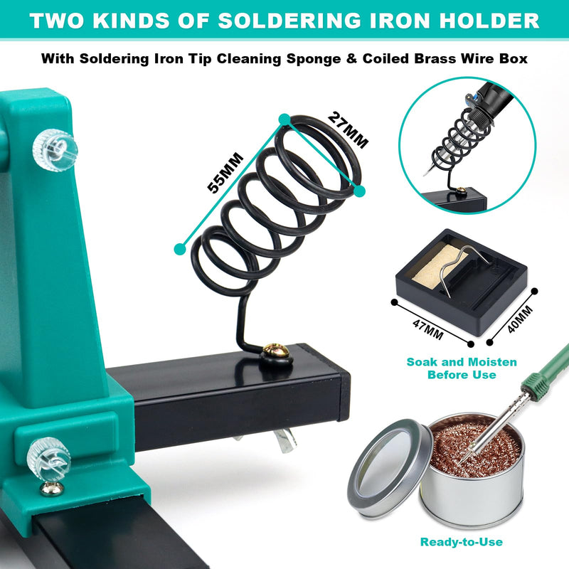Circuit Board Soldering Kit, PCB Holder Soldering Helping Hands, 360 Degree Rotatable Solder Holder, for Clamping Printed Circuit Board Motherboard Perf Board (1.2mm 1.8mm 2mm 3mm 4mm)