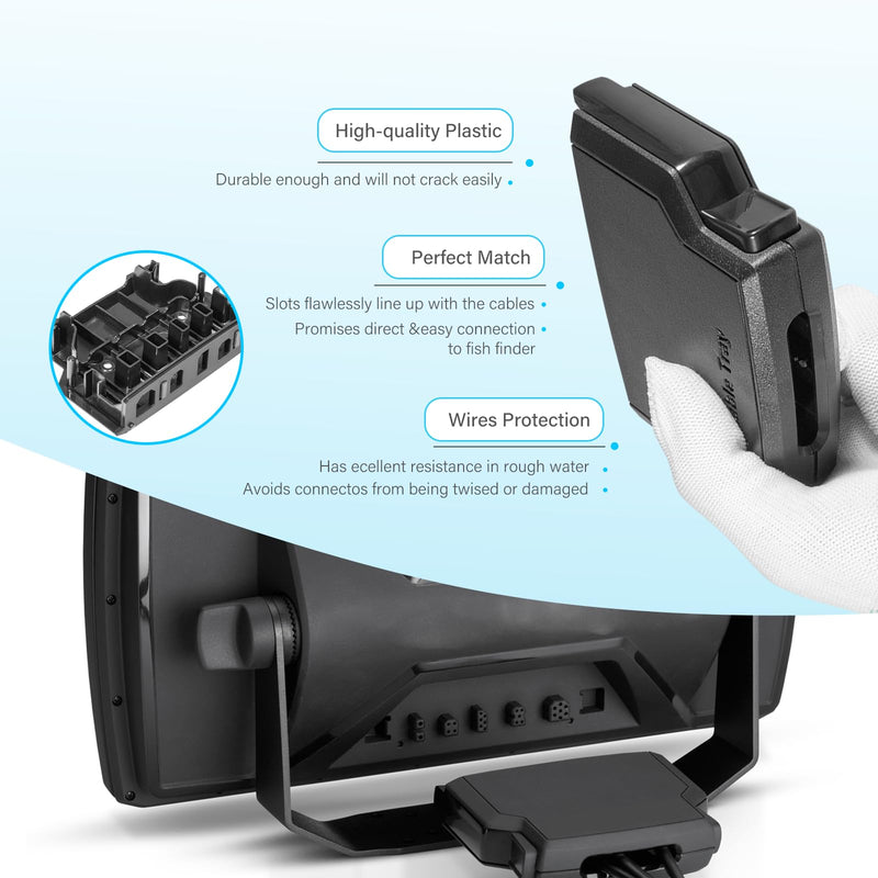 740184-1 Helix Cable Collector Tray (HCCT) Fit for Humminbird Helix8/9/10/12 Series Fish Finders All Models, Cable Secure, Quick Attachment/Removal