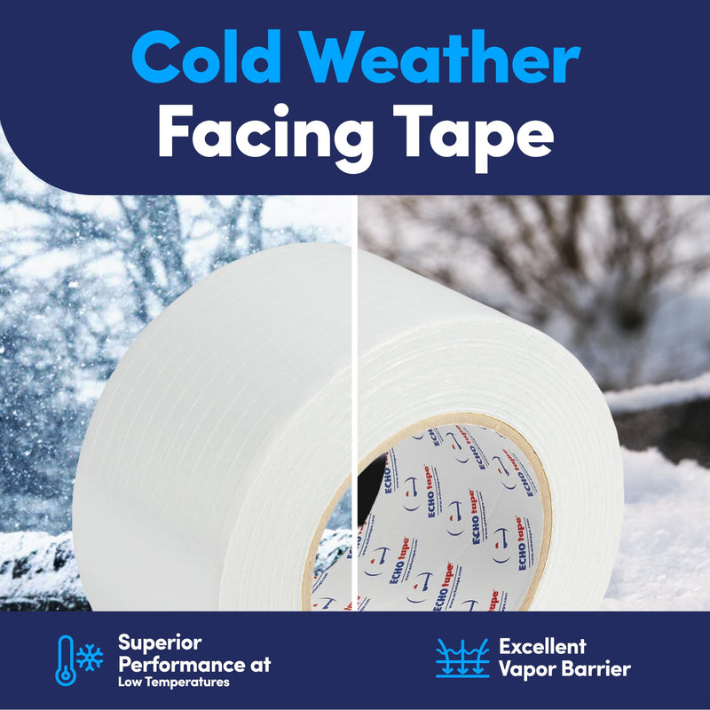 ECHOtape FS-G7736 Facing Insulation Tape All Weather White 2.83 in x 50 yd