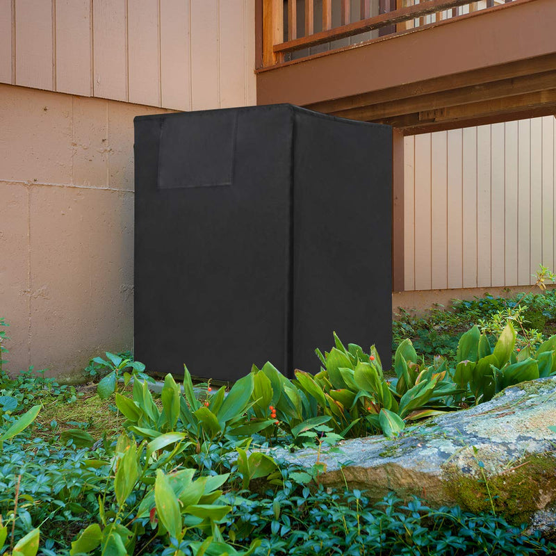Luxiv Central Air Conditioner Covers - Dust-Proof, Waterproof AC Protection Cover (24W x 24D x 30H) in Black 24W x 24D x 30H