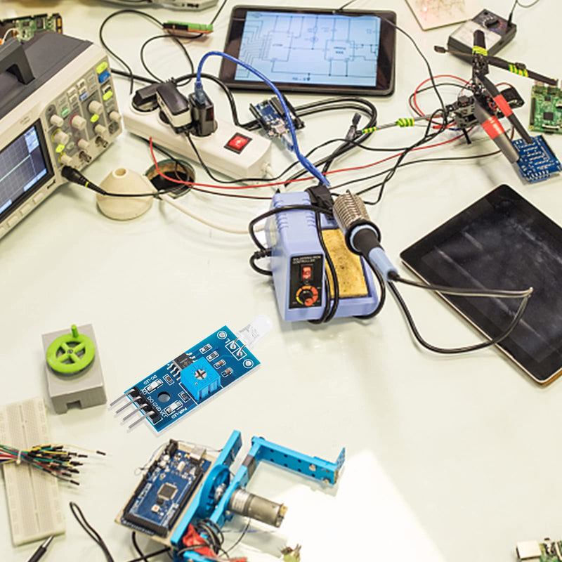 Photodiode Sensor Module, 4 Pins Photodiode Sensor Module, 5mm Photodiode Module, for Digital Light Brightness Detection, Photosensitive Sensor Module for Arduino(10PCS)