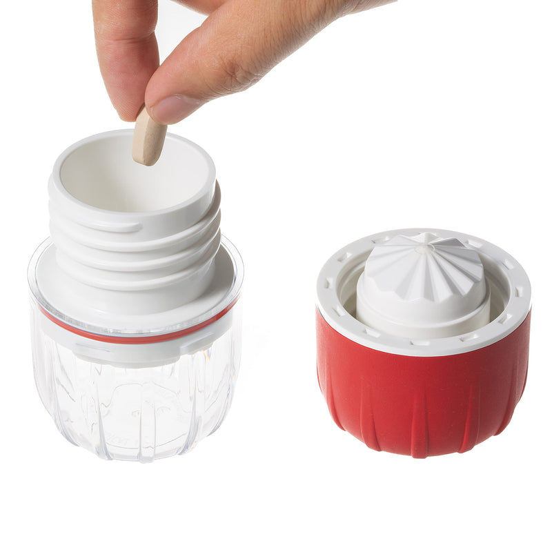 Pill Grinder MAXSPLIT Pill Splitter Combo Package - Pill Crusher Grinder Fine Powder - Safety Guard Pill Splitter with Puncher - Pill Cutter for Small Pills, Large Tablets, Vitamins (Red)