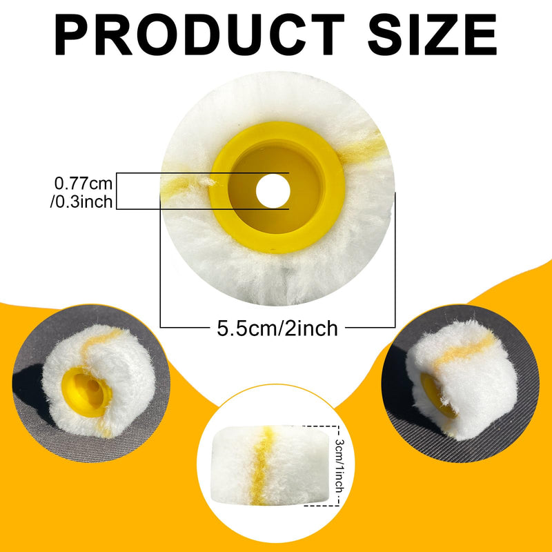 24pcs Pipe Paint Rollers, 1.18 inch Mini Paint Roller Set 1.18inch,24pcs