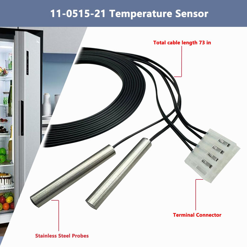 11-0515-21 for Scotsman Ice Machine Temperature Sensor Set 11-0515-21 Temp Sensor for Ice Makers Probe Sensor11 0515 21 11051521
