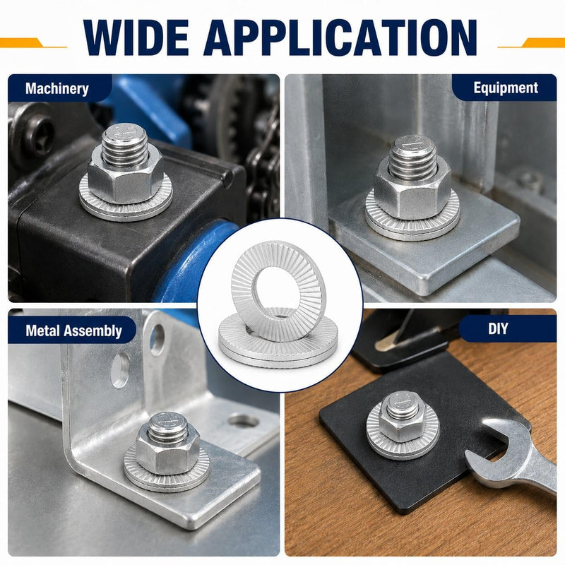 Double Layer self-Locking washers Anti-Loosening Washers Belleville Washers Vibration-Resistant Locking Fasteners for Automotive,IndustrialMachinery,Construction Equipment & Maintenance (5/16",20) 5/16" 20