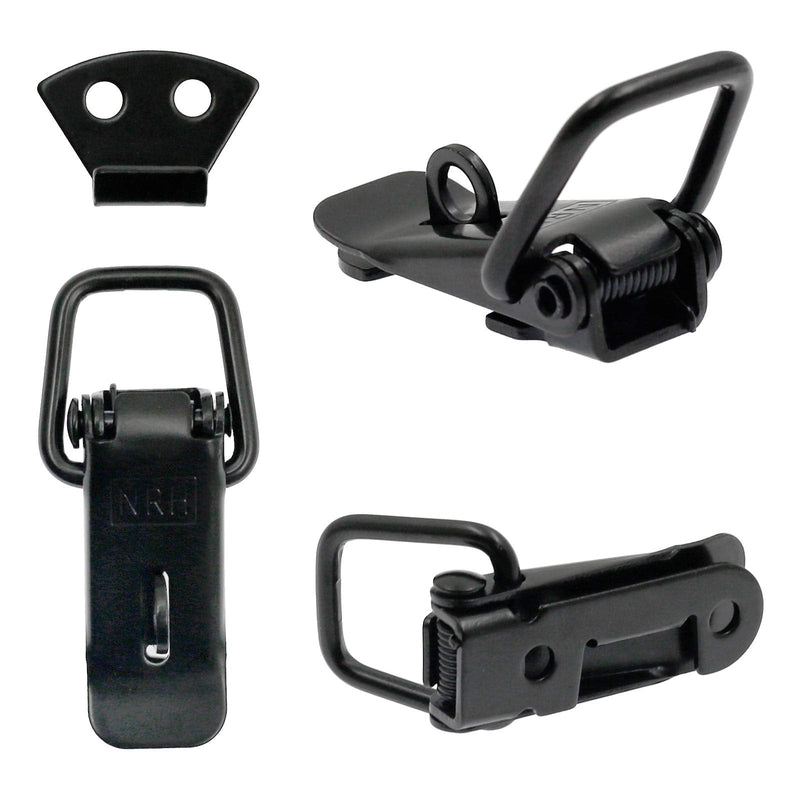 Zorfeter Stainless Steel Spring Loaded Toggle Lock Clasp Buckle Latch for Cabinet Boxes Suitcase with Mounting Screws, Black, Pack of 2 - NewNest Australia