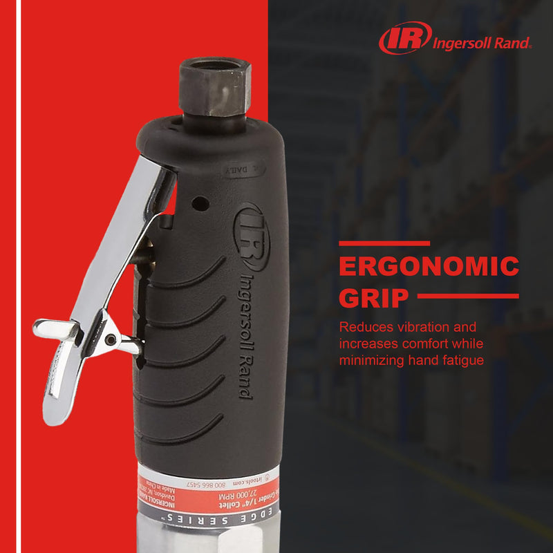 Ingersoll Rand 3107G 1/4-Inch Straight Air Die Grinder with Ergonomic Grip Edge Series