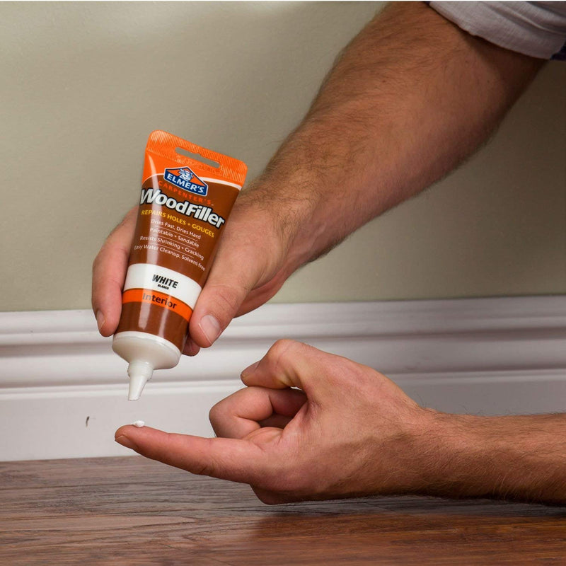 Elmer's E855 Carpenter's Wood Filler, 3.25-Ounce Tube, White - 6 Pack 3.25-Ounce (Pack of 6)