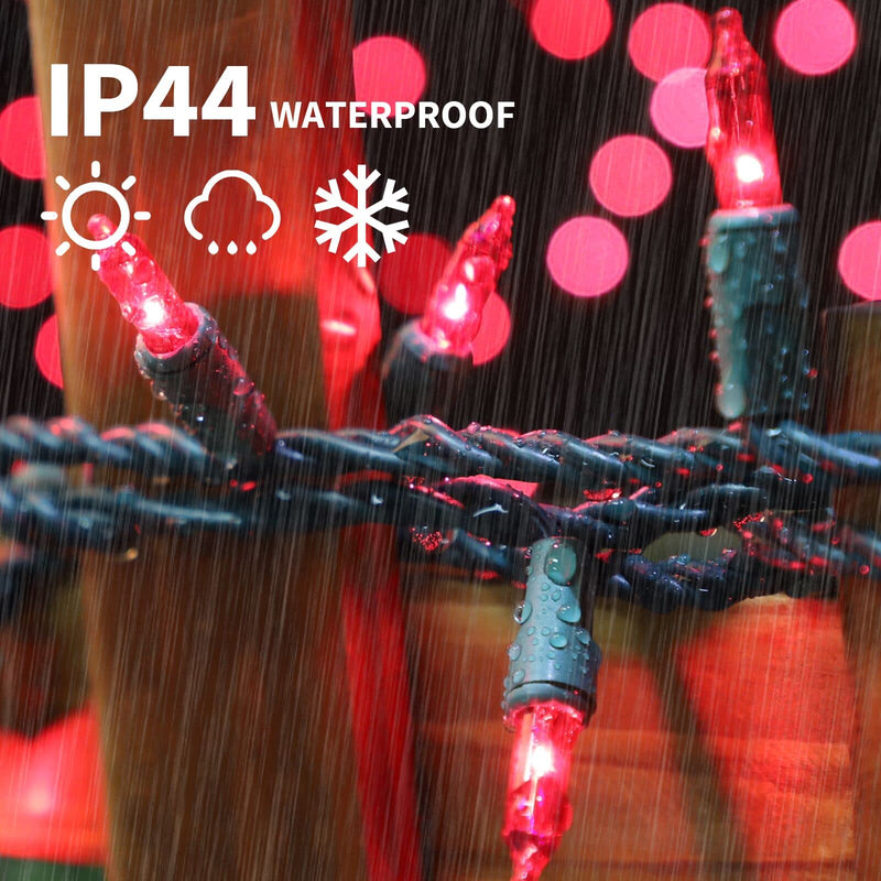 Super-Bright Extendable Pink Christmas Lights Decoration 100Lights 19.6ft UL Certified Mini Bulb String Lights Set for Outdoor Christmas Tree Garden Holiday Party Patio Wedding Garland Decor 100 Count
