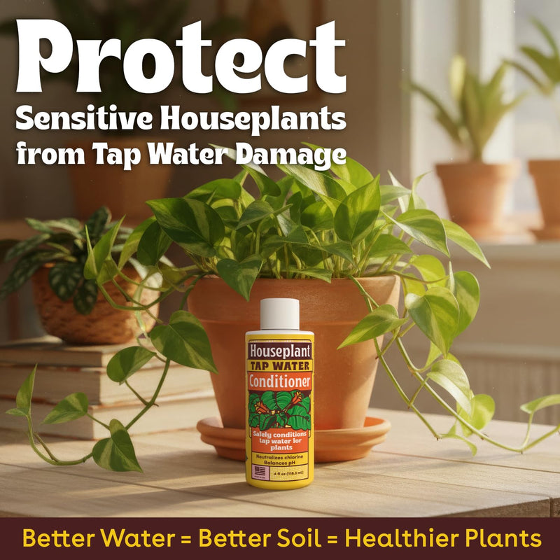 Tap Water Conditioner for Plants & Hydroponics, Removes Chlorine, Chloramines & Heavy Metals, Buffers pH for Houseplants, Indoor Plant Care, Root Growth & Greener Leaves, 2-3 Day Results
