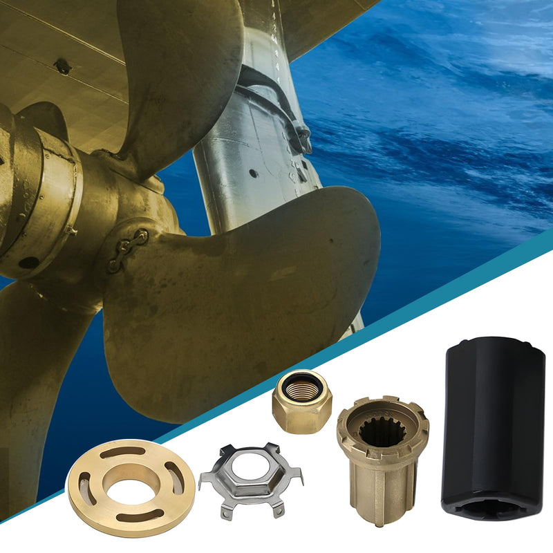 835257Q1 Hub Kit, 835257K1 Mercury Prop Hub Kit Alpha One Propeller Replacement Quicksilver Brass Material for 40-60 HP CT, 70-250 HP, Force 90-120, Verado 150-300