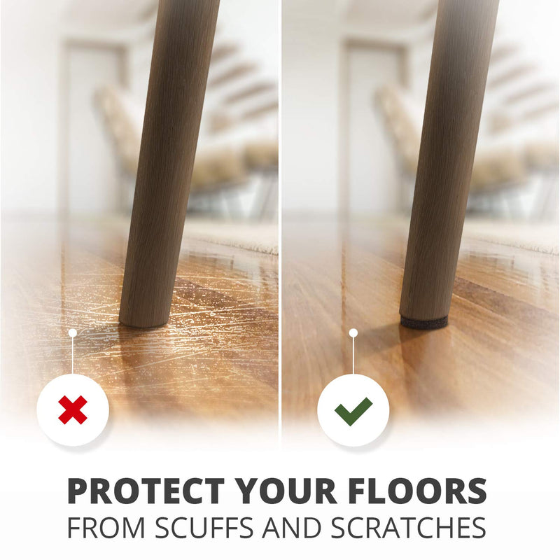 Felt Furniture Pads X-PROTECTOR - 10 Pack Premium 8”x6” Heavy Duty 1/5” Felt Sheets! Cut Furniture Felt Pads for Furniture Feet You Need – Best Furniture Pads for Hardwood Floors! Brown 10 PCS 8x6", Brown