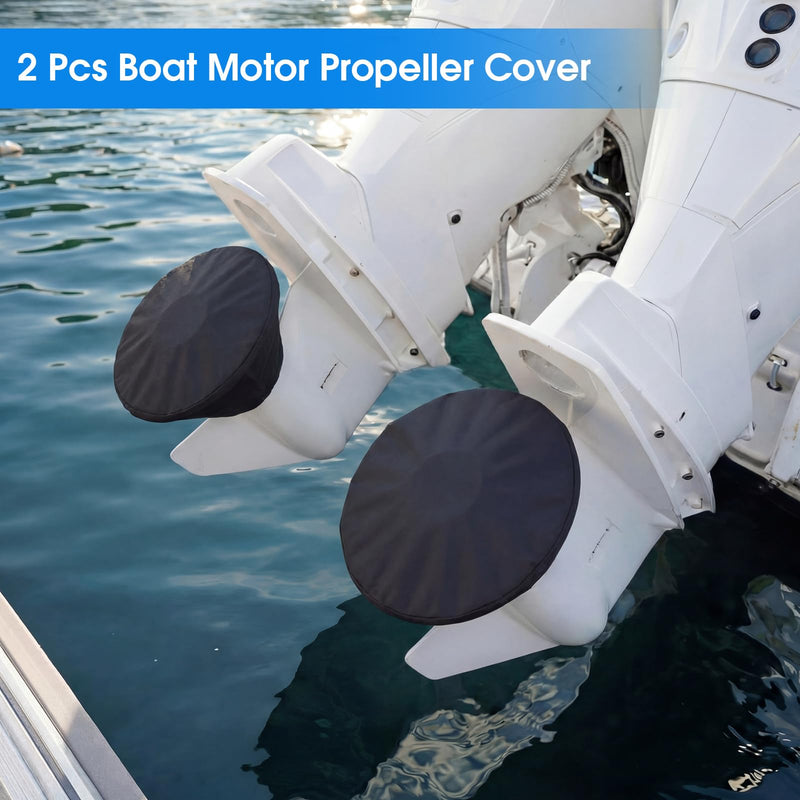 2 Pcs Boat Motor Propeller Cover 15 1/2'' Waterproof Heavy Duty Marine Motor Propeller Protective Bag Fits for 12"-15" OD Fade-Resistant Boat Engine Protector Prop Bags