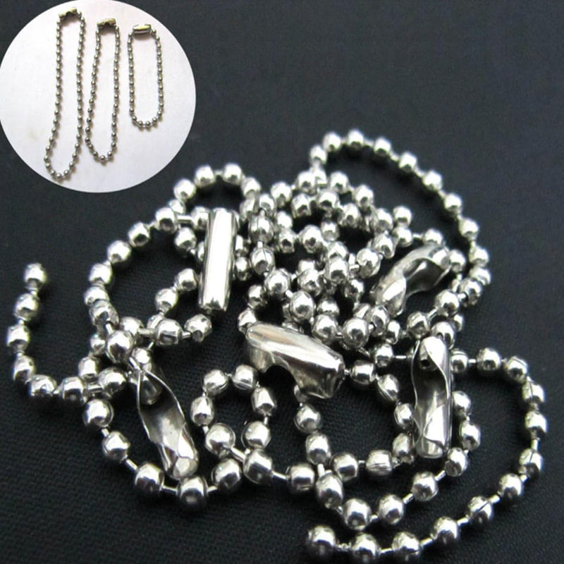 Ceiling Fan Pull Chain Metal Fan pull chain extension, ceiling fan chain connector,Diameter 3.2mm 6.5 Feet Long with 6 PCS Connector (Silver) Extension (Silver)