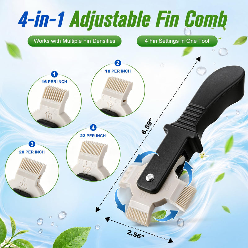 Dreyoo 2PCS AC Fin Comb Kit, Fin Straightener Tool, 16 18 20 22 Fins/Inch