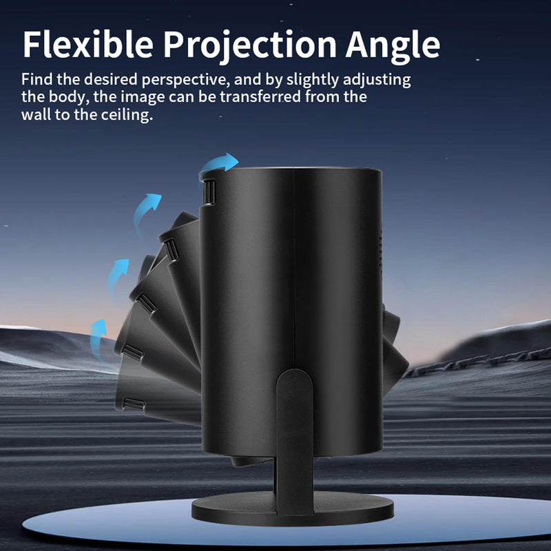 Mini Projector with WiFi, 1080P Full HD Portable Projector, 270° Adjustable, Video Movie Projector for Android Laptop PC Smartphone