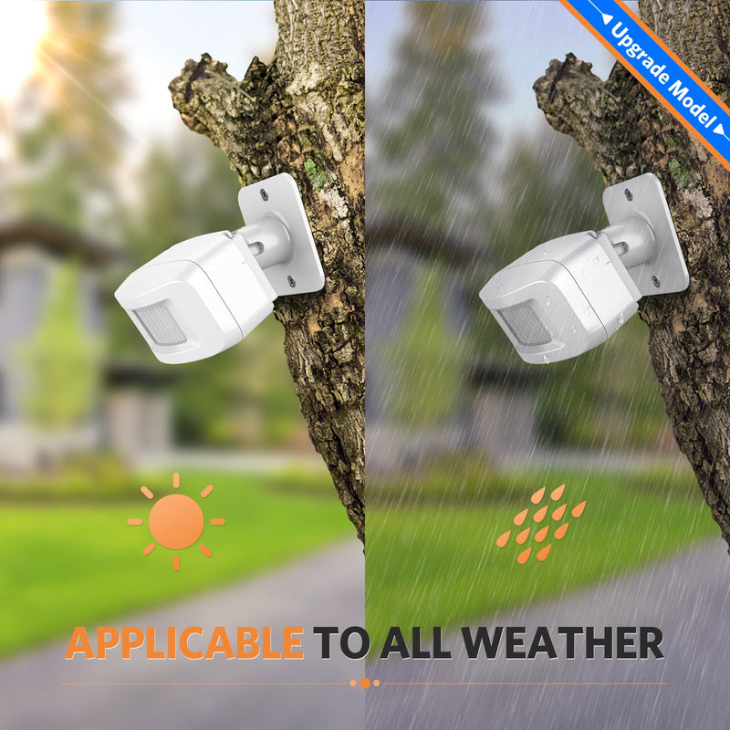 Driveway Alarm Motion Sensor - Driveway Alarms Wireless Outside Weatherproof Motion Detector Presence Outdoor Detector Door Home Security System Gate Mailbox Alert 1 Receiver and 2 Sensors