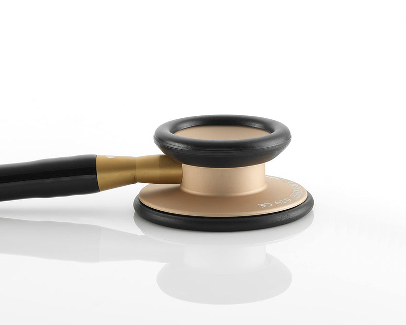 ADC 619CHM Adscope Lite Model 619 Ultra Lightweight Clinician Stethoscope with Tunable AFD Technology, Champagne Finish with Black Tubing