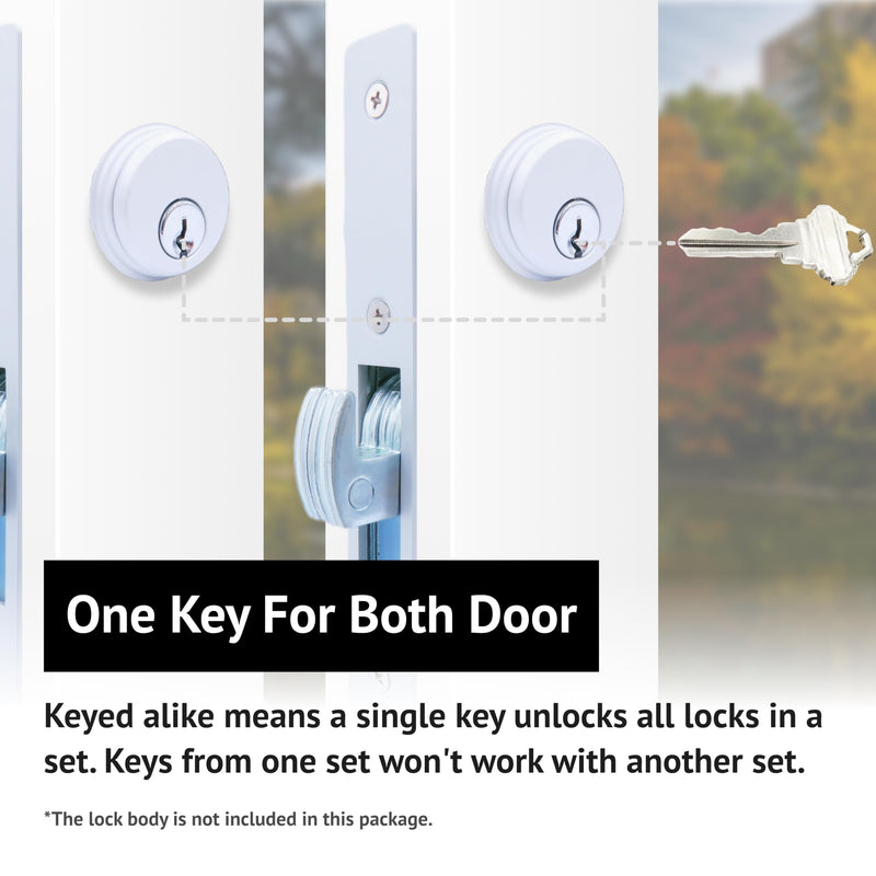 elox Storefront Zinc Mortise Cylinders for Adams Rite Commercial Storefront Door Lock 2 Pairs of KA (aka: Key Aliked or Matching Keys) Packed in Aluminum Finish