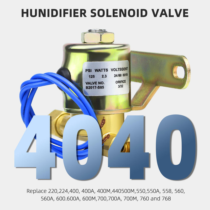 Humidifier Water Solenoid Valve 4040 Replacement Humidifier Valve 0.25 inches