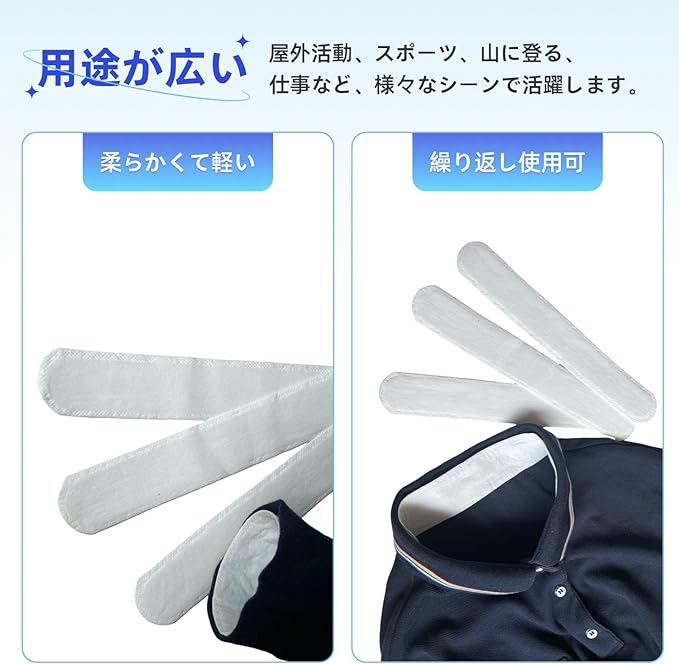 Sweat Pad, Hat, 60 Pieces, Sweat Sheet, Forehead, Hat, Cap Liner, Odor Resistant, Sweat Stain Prevention, Non-Woven Fabric, Self-Adhesive Type, Heat Protection, Unisex, Lightweight, Good Touch - NewNest Australia