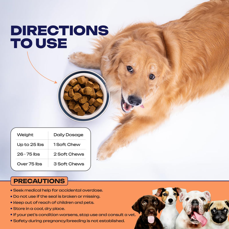 Dog Liver Support Chews, Detox Treats for Dogs, Hepatic Support Supplements with Silactive Milk Thistle, Liver Cleanser, Long Lasting Enzyme Support, Grain-Free Duck Flavor, 120 Soft Liver Treats