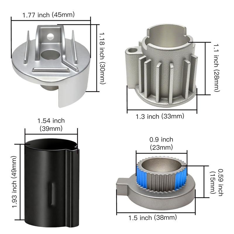 Replacement for 116653 Adapter, Stop Tube and Temperature Limit Stop Kit Replacement for 96987, Shower Handle Parts for Bathtub Faucet Valve Repair Kit, for Cartridge,All Metal