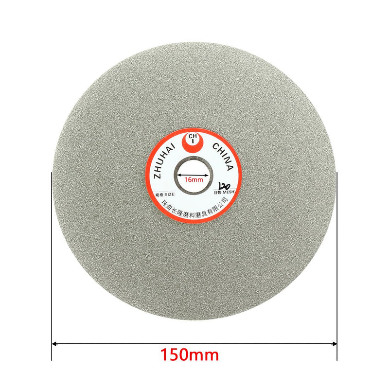 uxcell 6-inch Grit 120 Diamond Coated Flat Lap Wheel Grinding Disc Polishing Tool 120 Grit