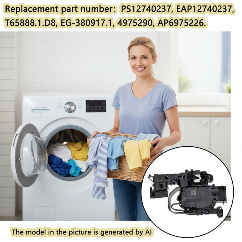 DC34-00028A Compatible with Samsung Washing Machine Door Lock Switch Parts Replacement - Compatible with WF50R8500AV, WF45R6100AW, WF45R6 300AV, etc. -Replace PS12740237, EG-380917.1, AP6975226