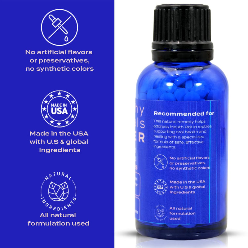 HealthyAnimals4Ever Reptile Oral Health - Natural Support for Mouth Rot, Enhanced Oral Hygiene & Long-Lasting Comfort - Gentle Homeopathic Formula - 300 Count - PawsPlanet Australia
