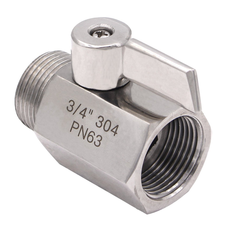 DERNORD NPT Ball Valve 3/4" NPT Famale x Male Thread with Stainless Steel 304 Handle(Pack of 2) 3/4 Inch Pack of 2