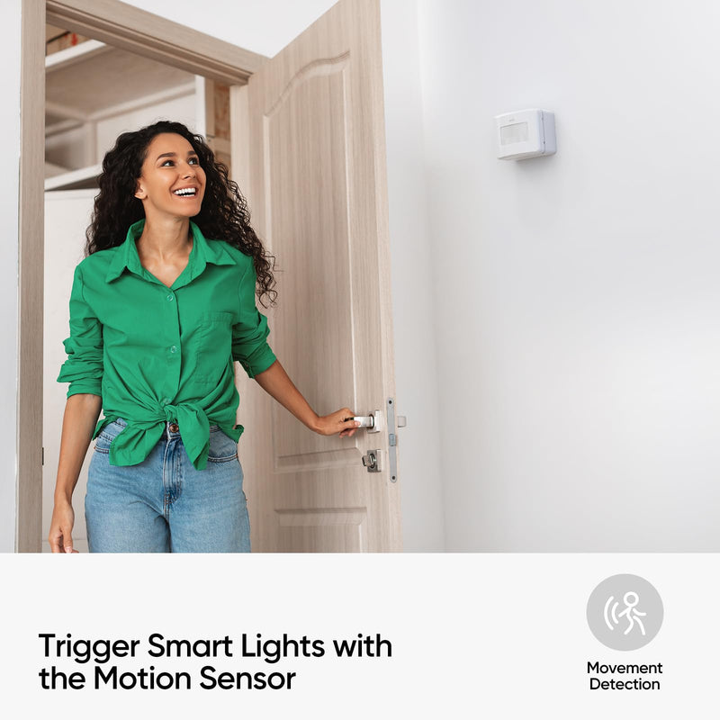 Onvis Smart Motion Sensor, Wireless Home Security System, PIR Motion Detector, Hygrometer, Thermometer,Works with Apple HomeKit-Thread SMS2-K