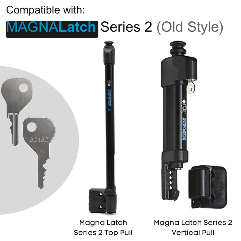 Key Replacement for Magna Latch Series 2 with Downward Facing Keyhole (Old Style) - Key 62462 for MagnaLatch & LokkLatch Pool Gate Models with Robby's Cloud Key Float Keychain (6 Pack) 6 Magna Latch Series 2 Key