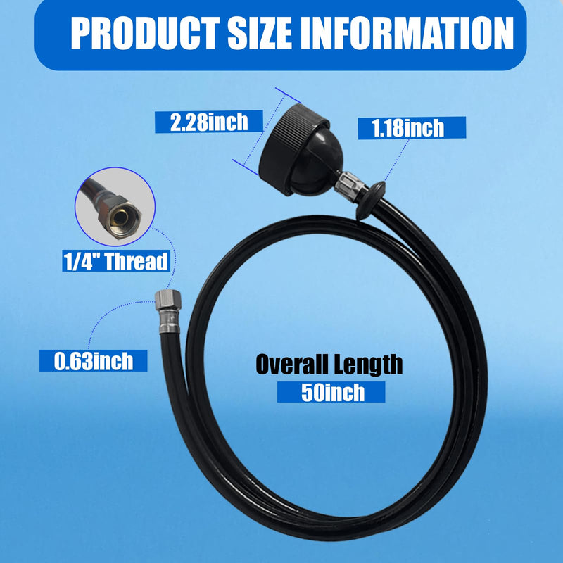 3 Pcs Shampoo Bowl Hose and Sprayer, Salon Hand Held Shower Heads and Rubber Hose Attachment for Shampoo Bowl Faucet Vacuum Breaker, Salon Sink Replacement, Barber Shop, Spa, 1/4" Thread