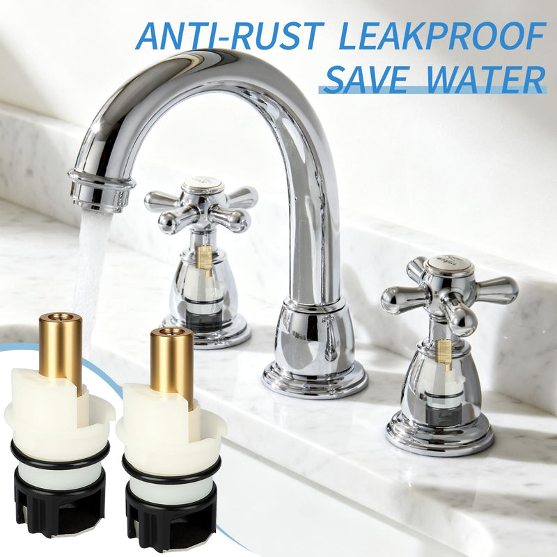 RP25513 Faucet Stem Assembly Replacement for Delta Two Handle Faucet Repair Kit With RP24096 Cartridge RP4993 Seat and Spring RP24097 Turn Stop1/4, 2 pack