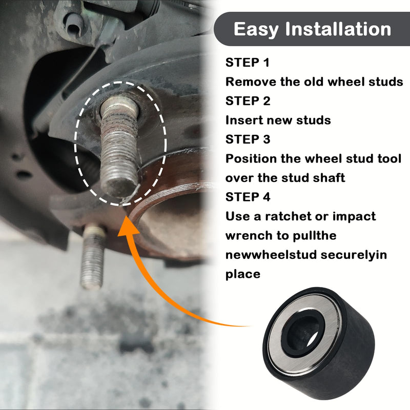 2PCS Wheel Stud Installer Tool Kit OEM 22800,Heavy Duty Lug Stud Installer Tool with 3PCS 3 Type 3/4 Hex Wheel Lug Nuts,Professional Wheels Studs Removal Tools Car Accessories