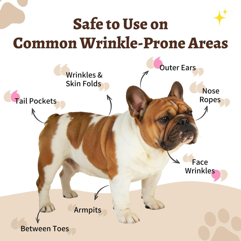 Dog Wrinkle Gel (2-Pack) – Daily Care for Bulldogs, Pugs, Frenchies, Soothes, Repairs & Moisturizes Skin, Wrinkle Balm & Paste Alternative – Non-Greasy, Lick-Safe & Fragrance-Free, 0.5 fl oz x 2