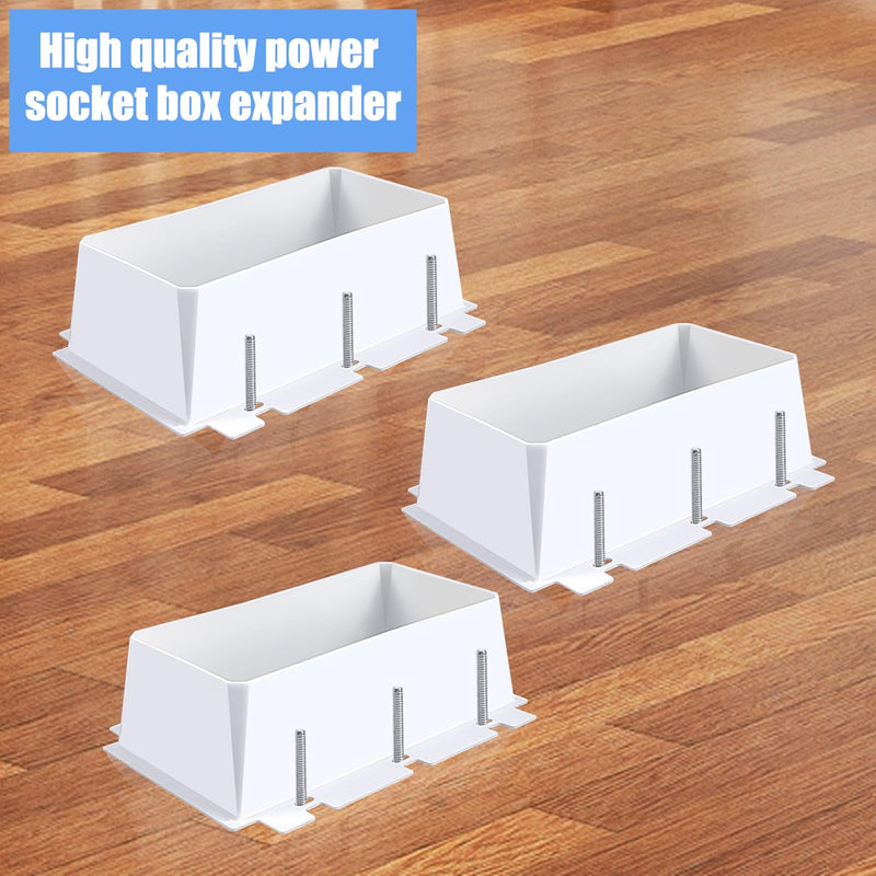 3 PCS BE3-3 Electrical Outlet Box Extenders with 18PCS Screws, （3-Gang) Electrical Power Three Gang Box Extender Electric Box Extender 3 Gang Power Switch Receptacles Accessories
