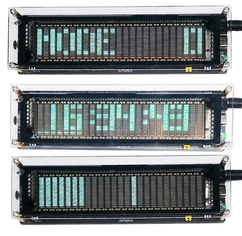 VFD Audio Spectrum Analyzer, Vacuum Fluorescent Display Music Spectrum Analyzer, 25-Band Music Spectrum Level, Audio Indicator Rhythm Analyzer, 10 Display Modes
