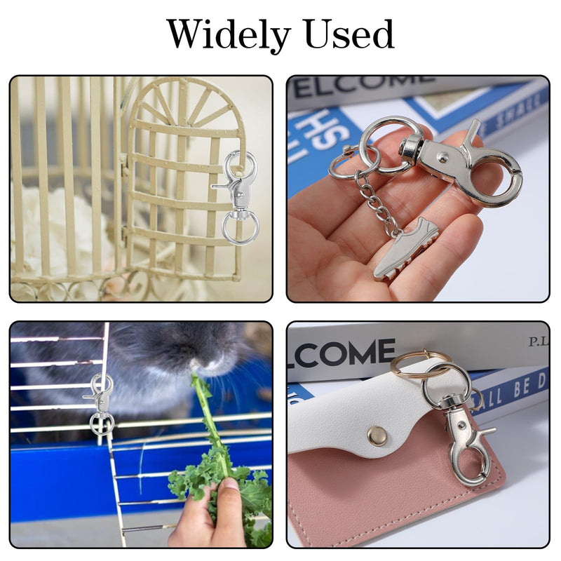 36PCS Trigger Snap Hooks 2.32'' x 0.82'' Heavy Duty Swivel Snap Hooks Metal Clasps Lanyard Clips Durable Trigger Snaps for Pet Cage Key Chains Dog Leash