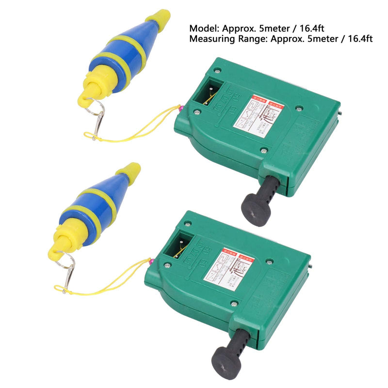 2Pcs 5m Magnetic Plumb Bobs, Alloy Steel Wire Hammer, Green Line Drop Measuring Tools for Construction Industry House Decoration