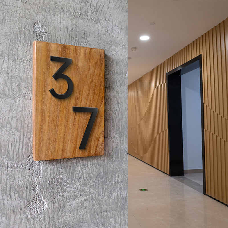 5 Inch House Numbers, Self-adhesive House Number Acrylic Modern House Numbers for Outside Black Mailbox Numbers Address Home Number for House Apartments Office Hotel Room Easy to Install (3) 5in No.3