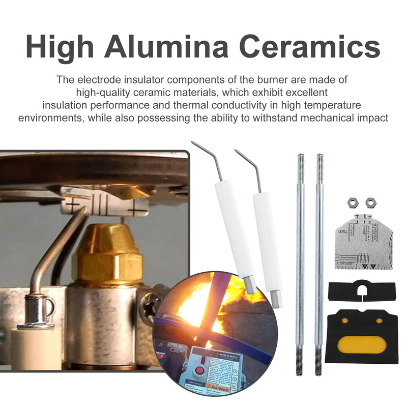 Replacement 51304 Burner Igniter/Transformer Gasket Kit & 5780 Electrode Insulator Assembly & T501 Multipurpose Gage Fits for Beckett Burner AF AFG AR SF SR，with Blast Tube up to 9"