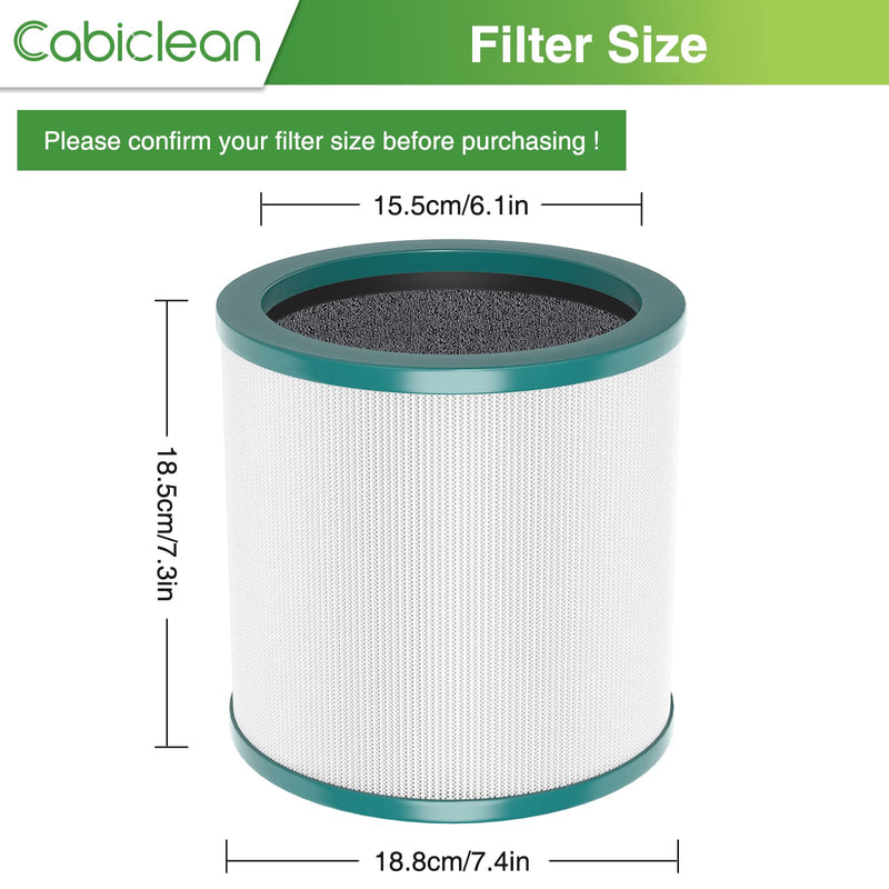 TP01 HEPA Filter Replacement Compatible with Dyson Tower Purifier Pure Cool Link TP01, TP02, TP03, AM11, BP01 Models, Replace Part 968126-03 (2 Pack) 2 Pack