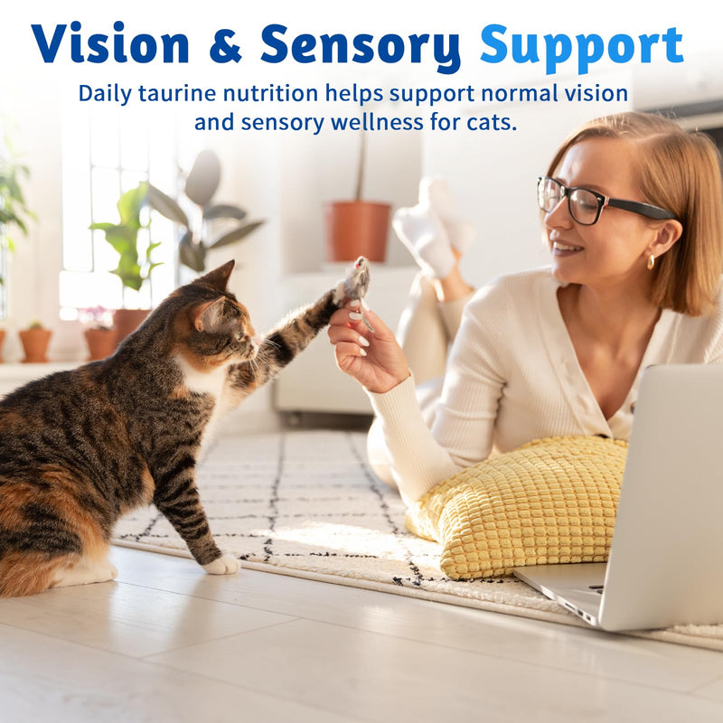 Taurine for Cats Drop 4 oz, Cats Taurine Supplement 200mg High Potency for Heart & Eye Health, Amino Acid Support for Vision & Immune System with 1ml Precision Syringe