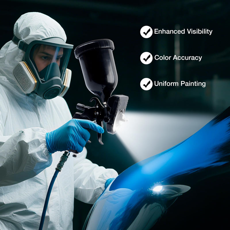 YUZES Paint Gun Light, 500-Lumen Spray Gun Light Attachment, 2700K-6500K Black