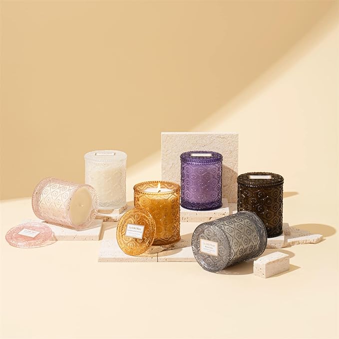 LA JOLIE MUSE Scented Candle Jar Candle Lavender Lilac 230g Burning Time About 55 Hours Home Fragrance Candle Gift - NewNest Australia