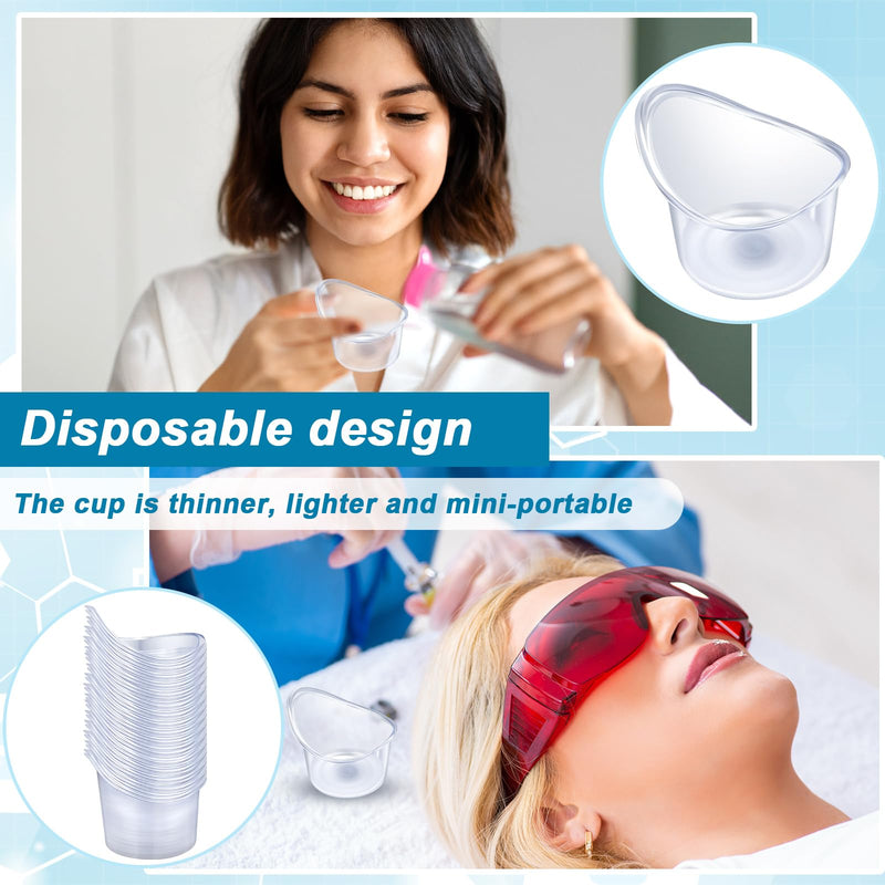 200 Pcs 5ml Eye Wash Cup Disposable Eye Wash Cups Plastic Measuring Cup Portable Eye Bath Washer Cleaning Cups for Eye Rinse and Flush