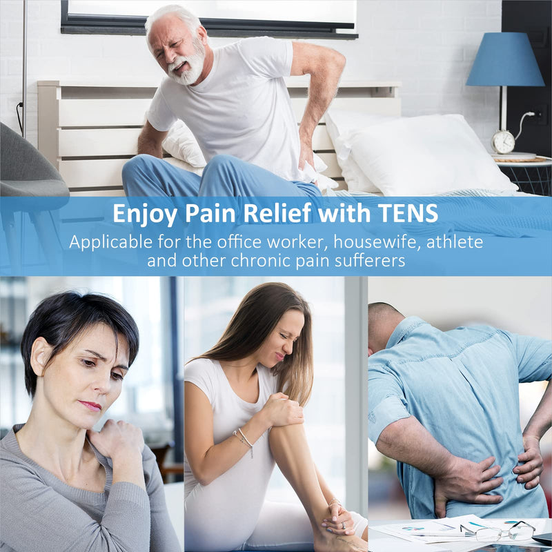Comfytemp Wireless TENS Unit Muscle Stimulator for Pain Relief Therapy, FSA HSA Eligible Rechargeable TENS Machine for Pain Management, Portable TENS Device for Back, Shoulder, Cramps Pain Relief